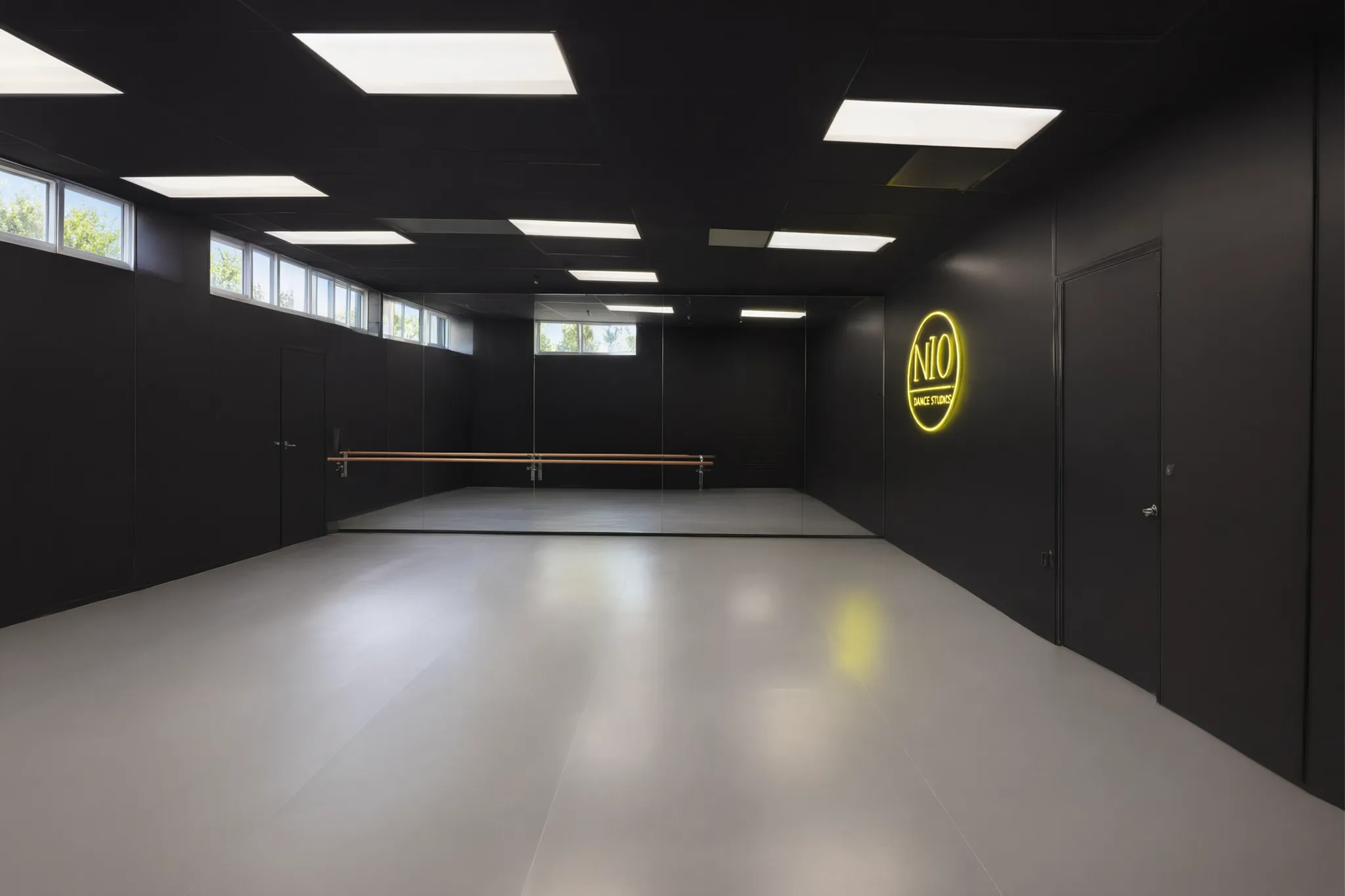 The finished N10 Dance Studio in Tustin, built by Avorino